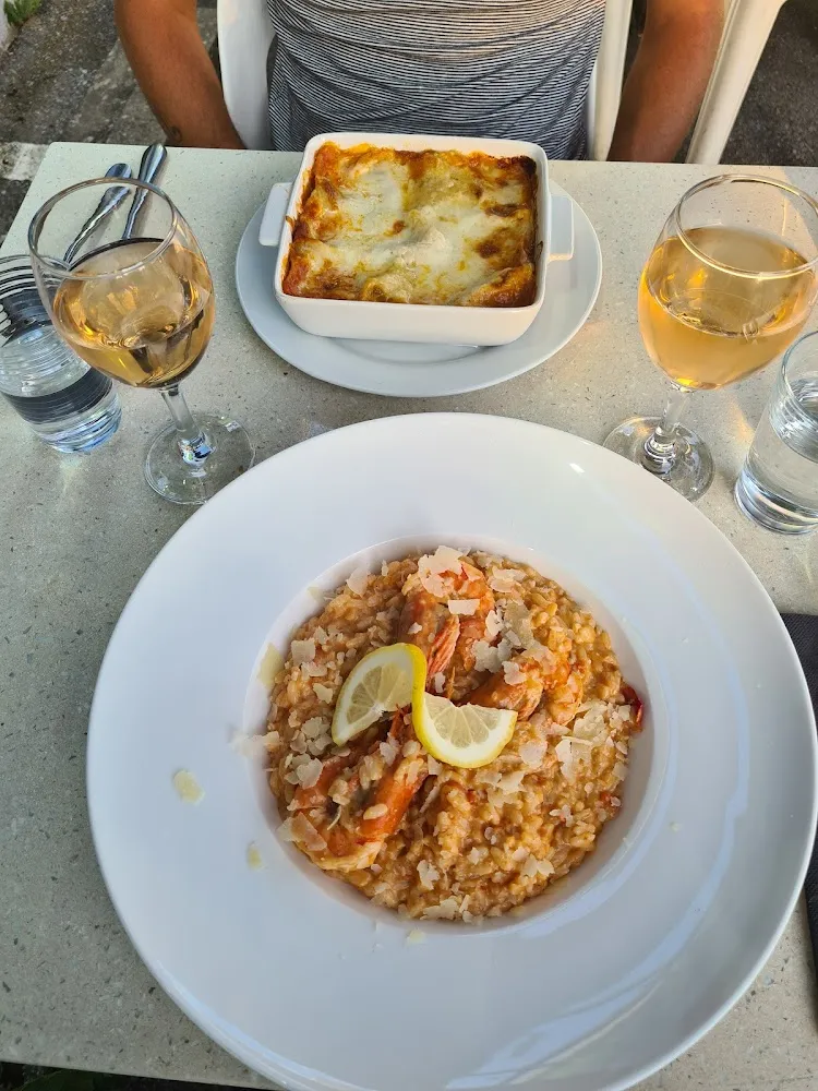 Risotto de Gambas Et Lasagne Maison